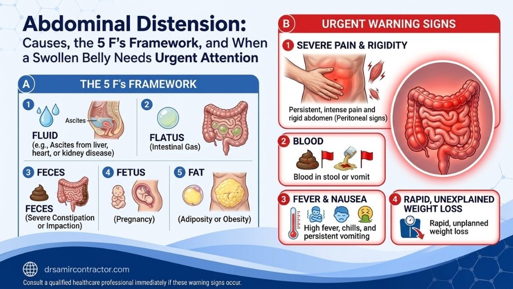 Abdominal Distension | Symptoms, Causes, Treatment
