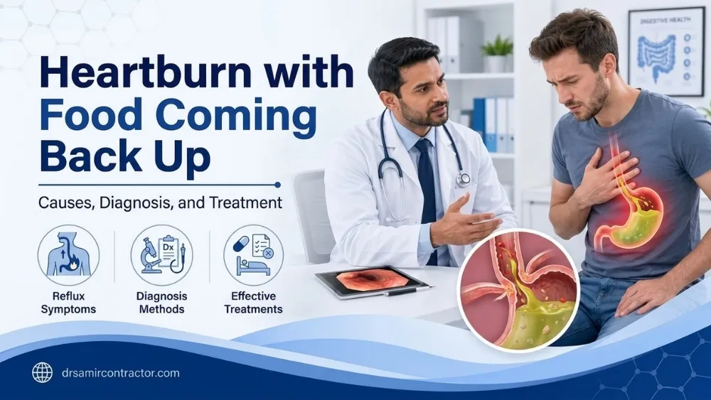 Heartburn with Food Coming Back Up | Causes & Treatment